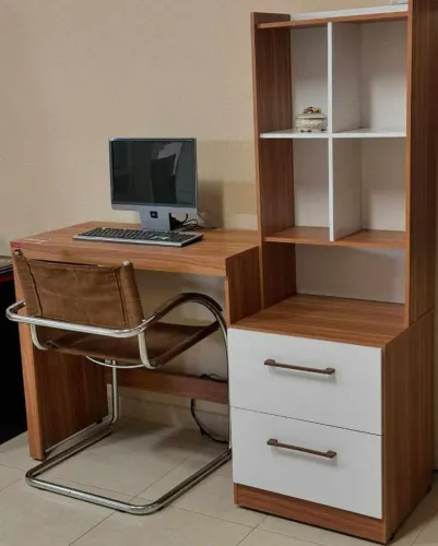 Transforme seu Espaço com a Escrivaninha Silvana 100% MDF 2 Gavetas - Promoção Especial