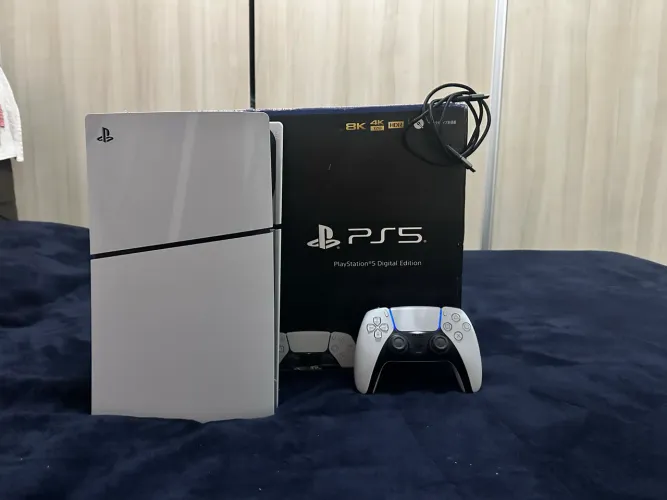 Ps5 slim 1tera com jogos 1 controle