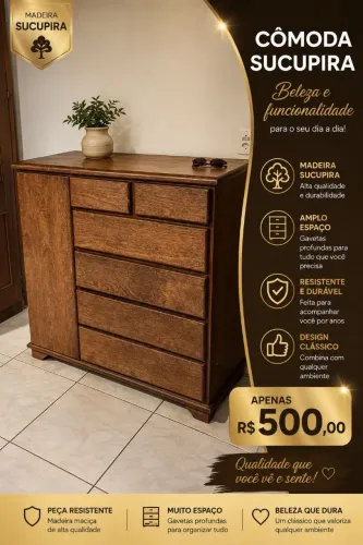 cômoda sucupira
