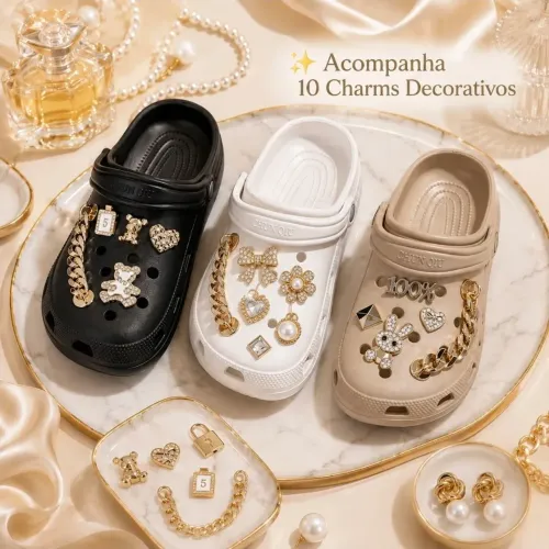 Babuche com charms