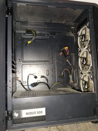 Gabinete midtower + 3 fans + fonte 500w