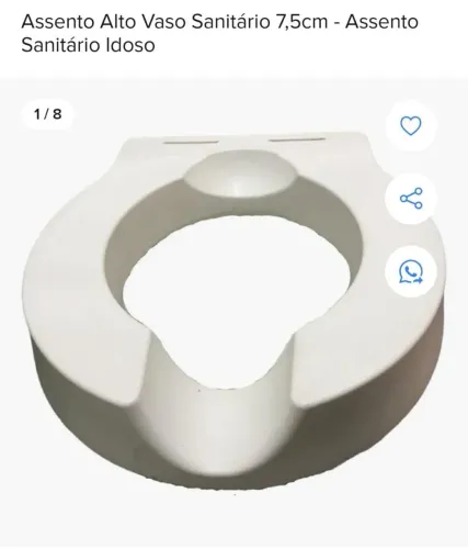 Assento Alto vaso sanitário 