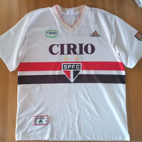 Camisa Original 1998 1999 São Paulo FC SPFC Adidas Cirio Branca Tamanho G