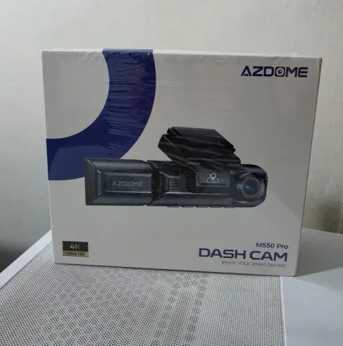 Câmera Painel Veicular Azdome M550 Pro 4K 1080P Dash Cam GPS WiFi - Nova/Lacrada
