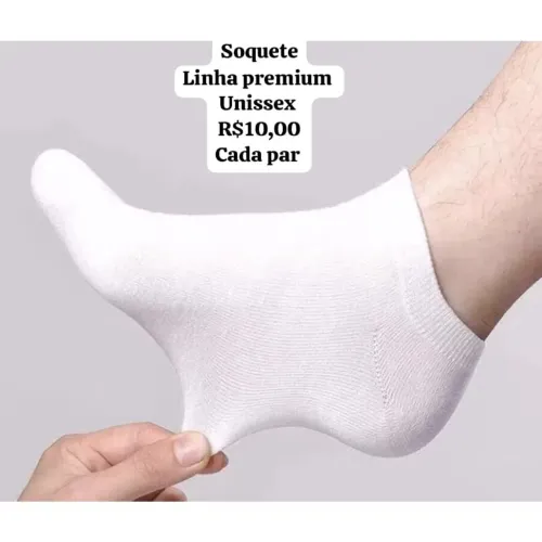 Meia soquete Branca unisex