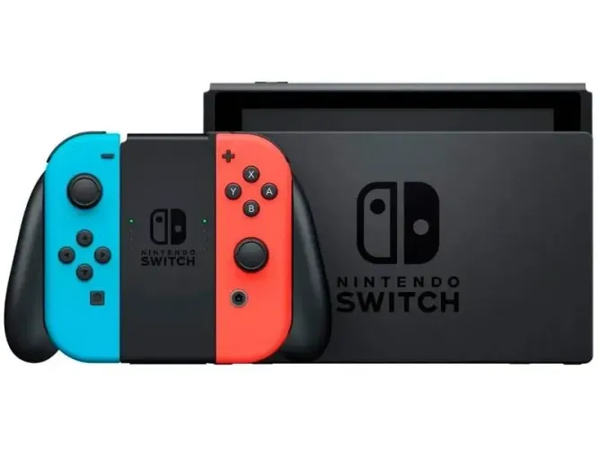 Nintendo switch v2+docker, caixa e 4 jogos pokemon