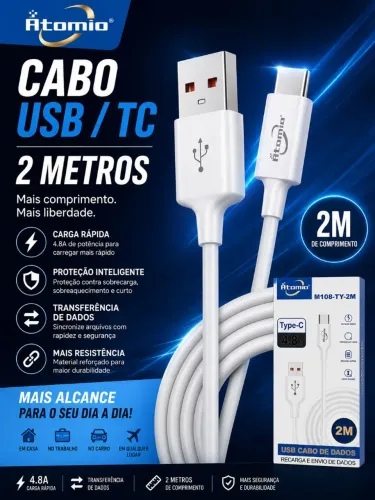Cabo tc 2 metros
