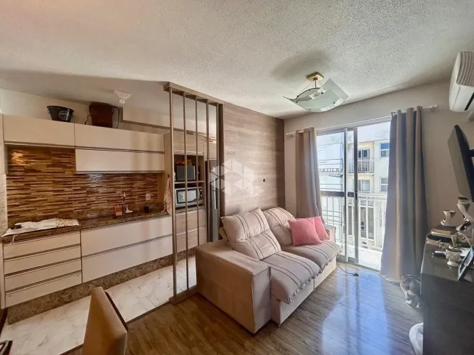 Apartamento 2 quartos, sala e cozinha integrado, banheiro, ária de serviço