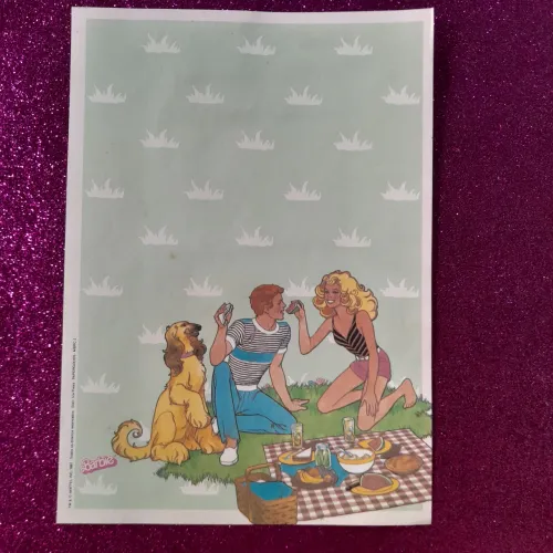 Barbie papel de carta vintage original Barbie1987