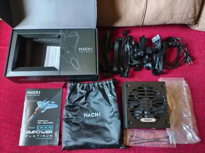 Fonte 1000W Full Modular MACH1 Empower Cybenetics Platinum NA CAIXA COM NF E GARANTIA
