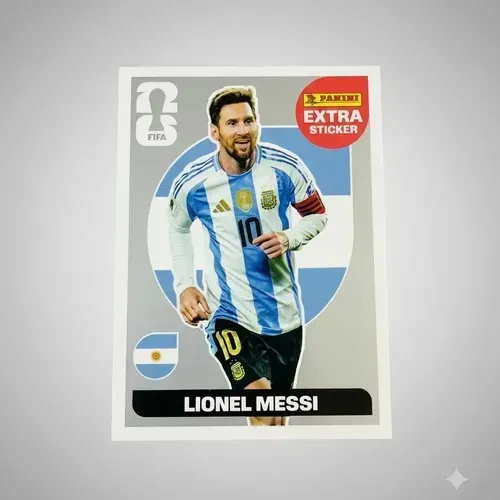 Figurinha Lionel Messi Extra Legend Prateado Original Copa Do Mundo Fifa 2026 - Raridade