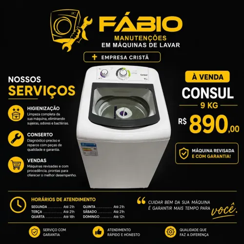 Máquina de Lavar Consul 9kg - Ótimo Estado