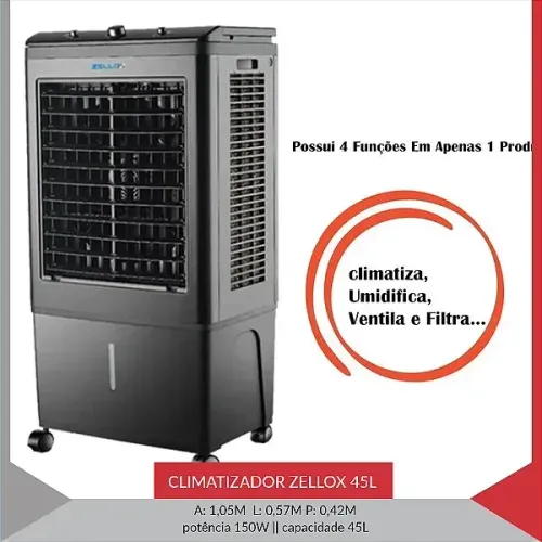 CLIMATIZADOR ZELLOX ZLX-45LTS - PRETO