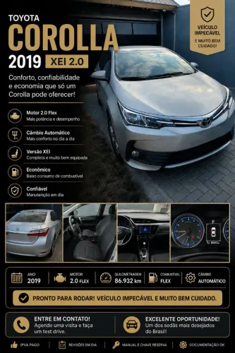 Toyota Corolla XEI 2.0 Flex 16V Aut. 2019