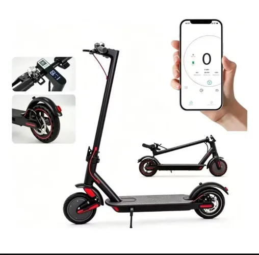Patinete Elétrico 350W - Amortecedor, Freio a Disco e Dobrável
