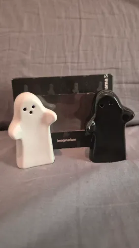 Saleiro e pimenteiro ceramica fantasma novo imaginarium 