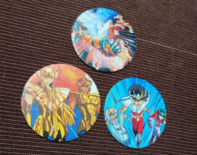 Tazos Os cavaleiros do zodíaco Ninho Soleil Mini diskus Original 1994