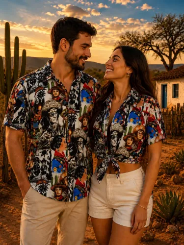 Camisa Lampião e maria bonita 