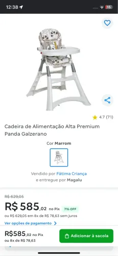 Cadeira de alimentação Galzerano