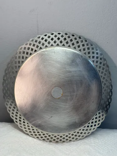 Bandeja de metal espessurada a prata