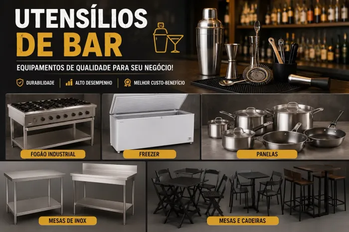 Utensílios para bar e restaurante
