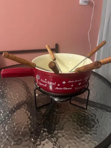 conjunto de fondue suíço
