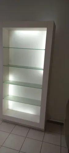Estante led vidro