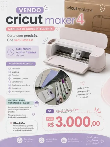 Maquina de corte Inteligente (Cricut Maker 4)