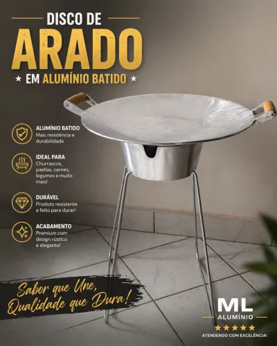 Disco de arado de alumínio batido completo