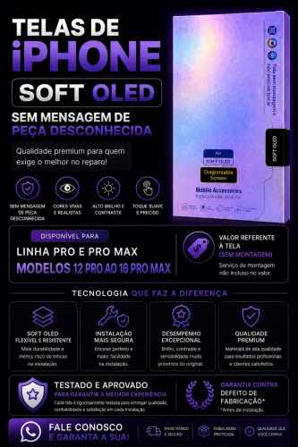 Telas Soft Oled S/Mensagem Para iPhone