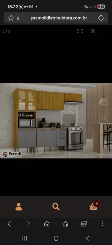 Cozinha Malta 2.66cm Cinamomo/Cinza Chf Moveis