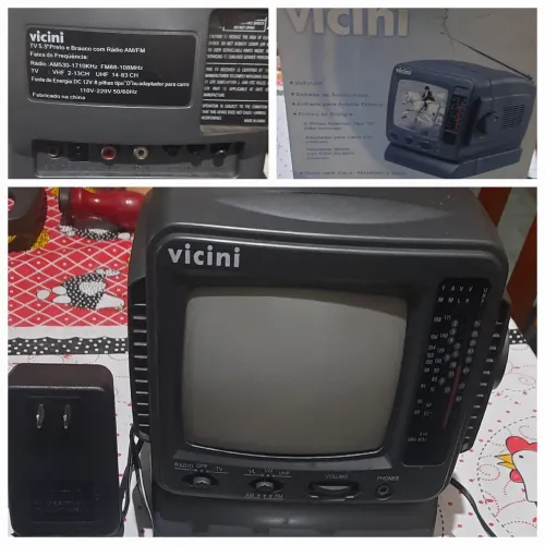 Tv 5.5 polegadas. Viccini. Portátil. Com a fonte.