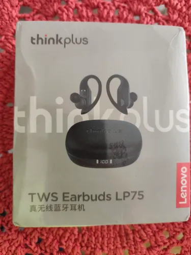 Fone Lenovo Lp75 preto ( lacrado) 