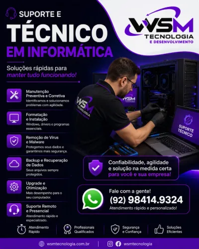 Assistencia Tecnica em Informatica Computadores, Notebooks e Redes Wirelles e Cabeadas