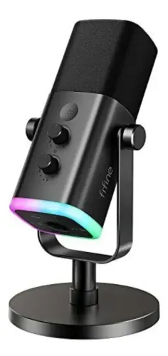 Microfone Fifine AM8 Dinâmico para Podcast, Streaming e Jogos com USB/XLR