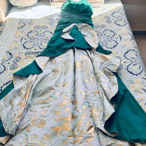 Vestido verde luxo - Desapego