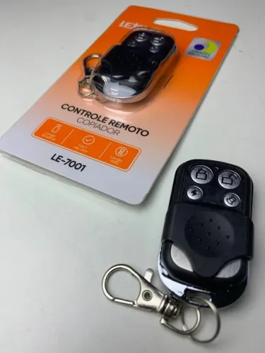 Controle Remoto Copiador Lelong LE-7001 para Portão e Alarme - 4 Botões, Chaveiro (Novo)