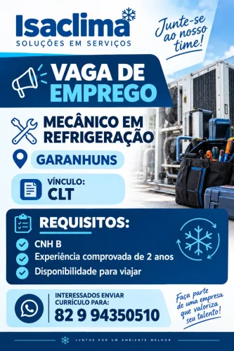 Mecânico de Refrigeraçao em Garanhuns