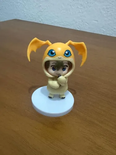 Action Figure takeru (t.k.) com kigurumi patamon - colecionável digimon