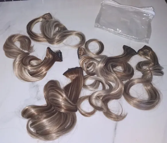 Cabelo sintético tic tac loiro com mechas