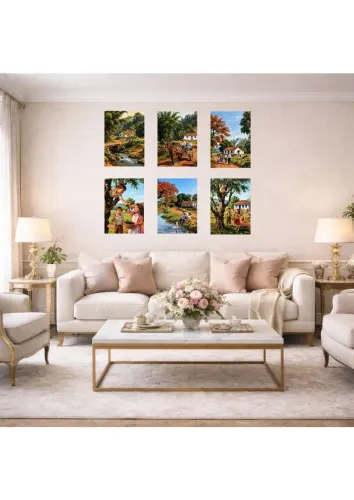 Kit 3 quadros decorativos vida no campo (você escolhe os 3)