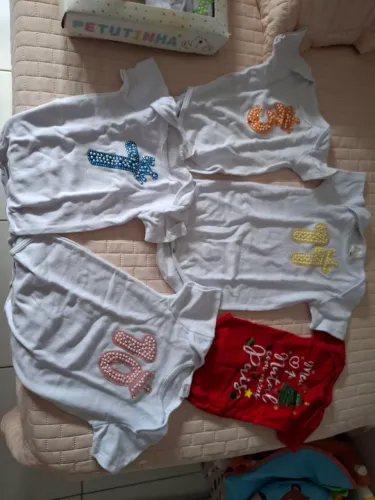 Kit Mesversário 12 meses Petutinha + Body Meu Primeiro Natal
