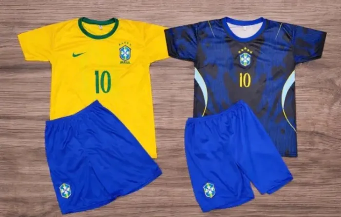 CONJUNTO BRASIL INFANTIL COPA FUTEBOL 2026 - AMARELO E AZUL