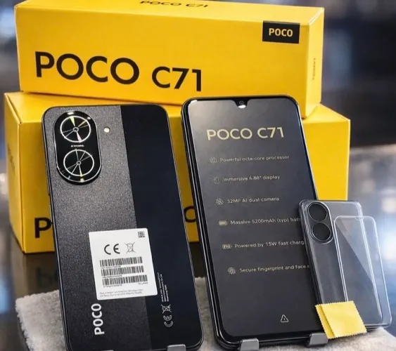 Poco c71 4G Versão Global 128/04 - Preto Dourado Azul