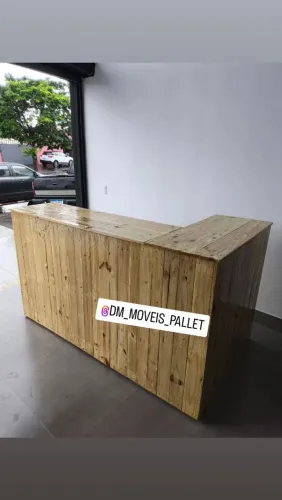 Balcão caixa 2 metros pallet rústico 