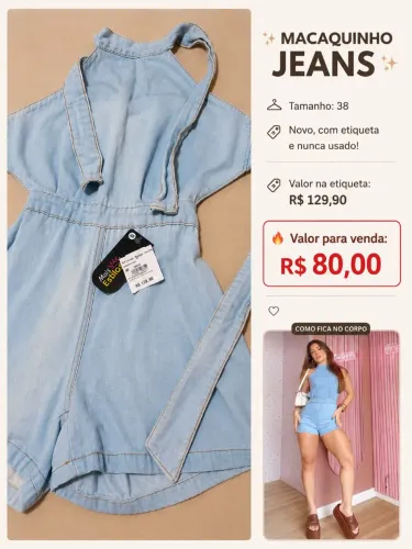Macaquinho jeans