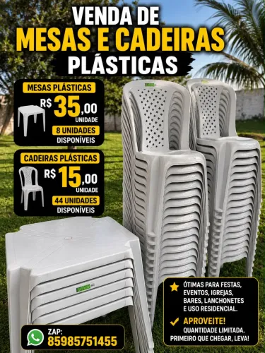 Cadeiras e mesas