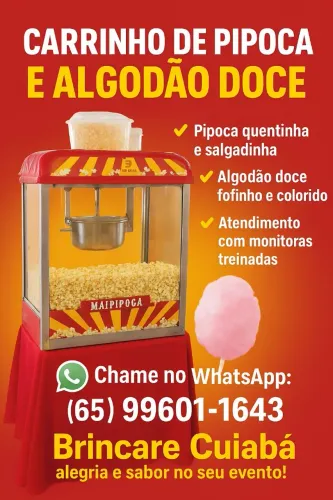 Barraca de pipoca Cuiabá 