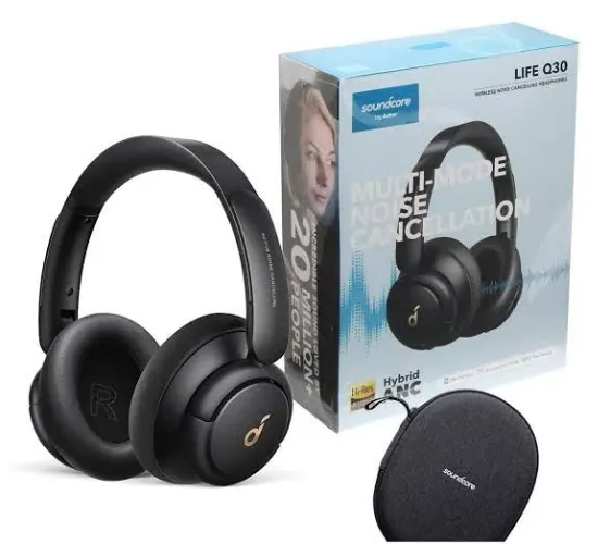 Fone De Ouvido Over-ear Sem Fio Soundcore Life Q30 Black Lacrado