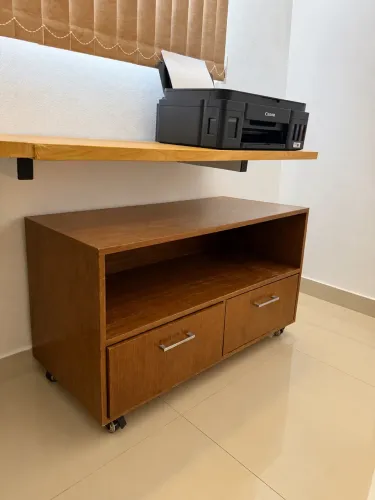 Rack 90cm MDF Reforçado - 2 Gavetas + Nicho | Oportunidade